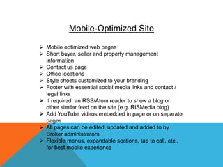 Mobile-Optimized SiteMobile optimized web pages 