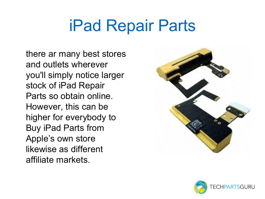 Mobile repairing parts presented by tech