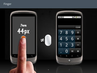 Finger




                                                 7mm

                                         44px
                                                                            ≠



©2010 Adobe Systems Incorporated. All Rights Reserved. Adobe Con dential.       21
 