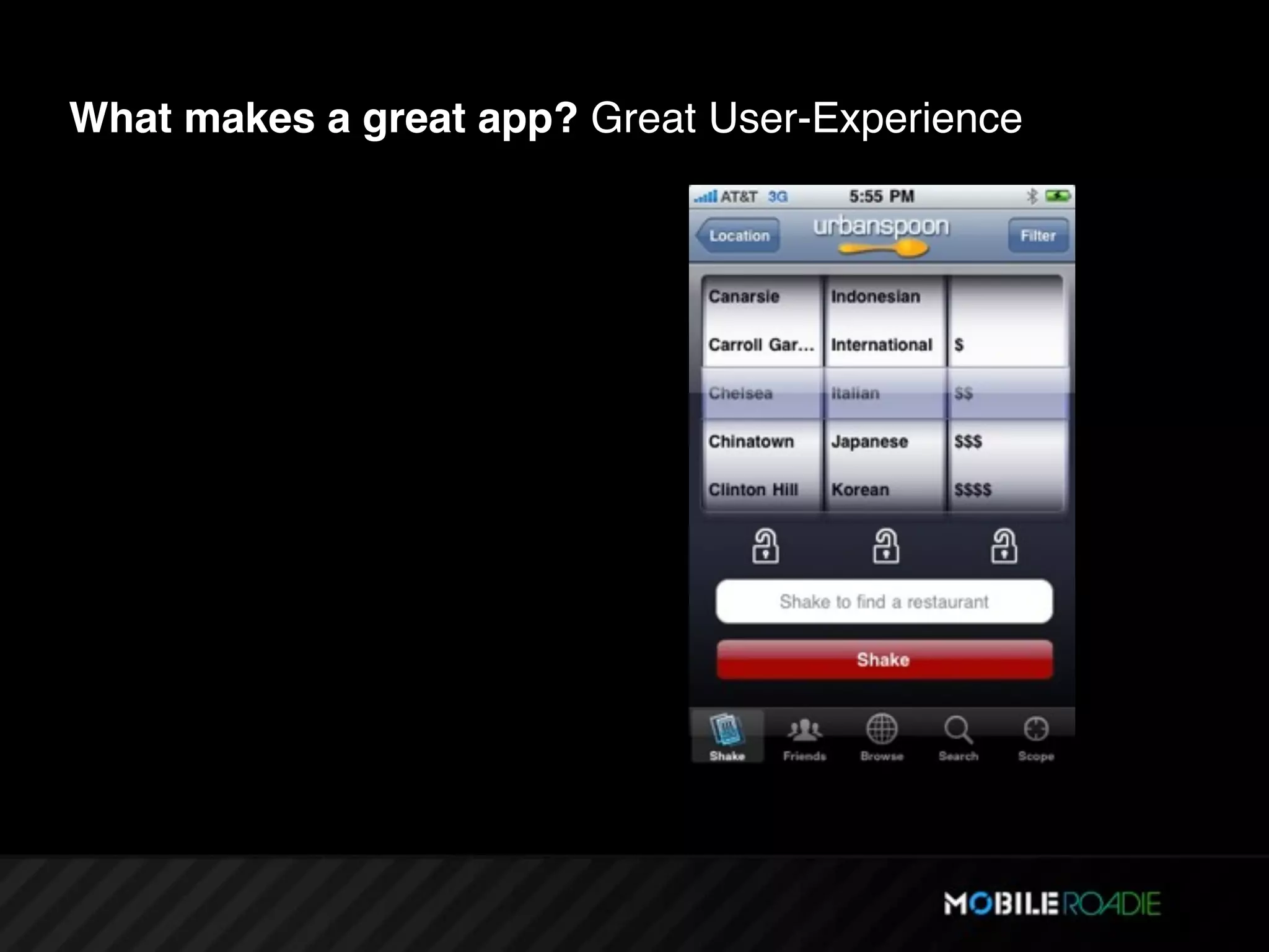 What makes a great app? Great User-Experience
 
