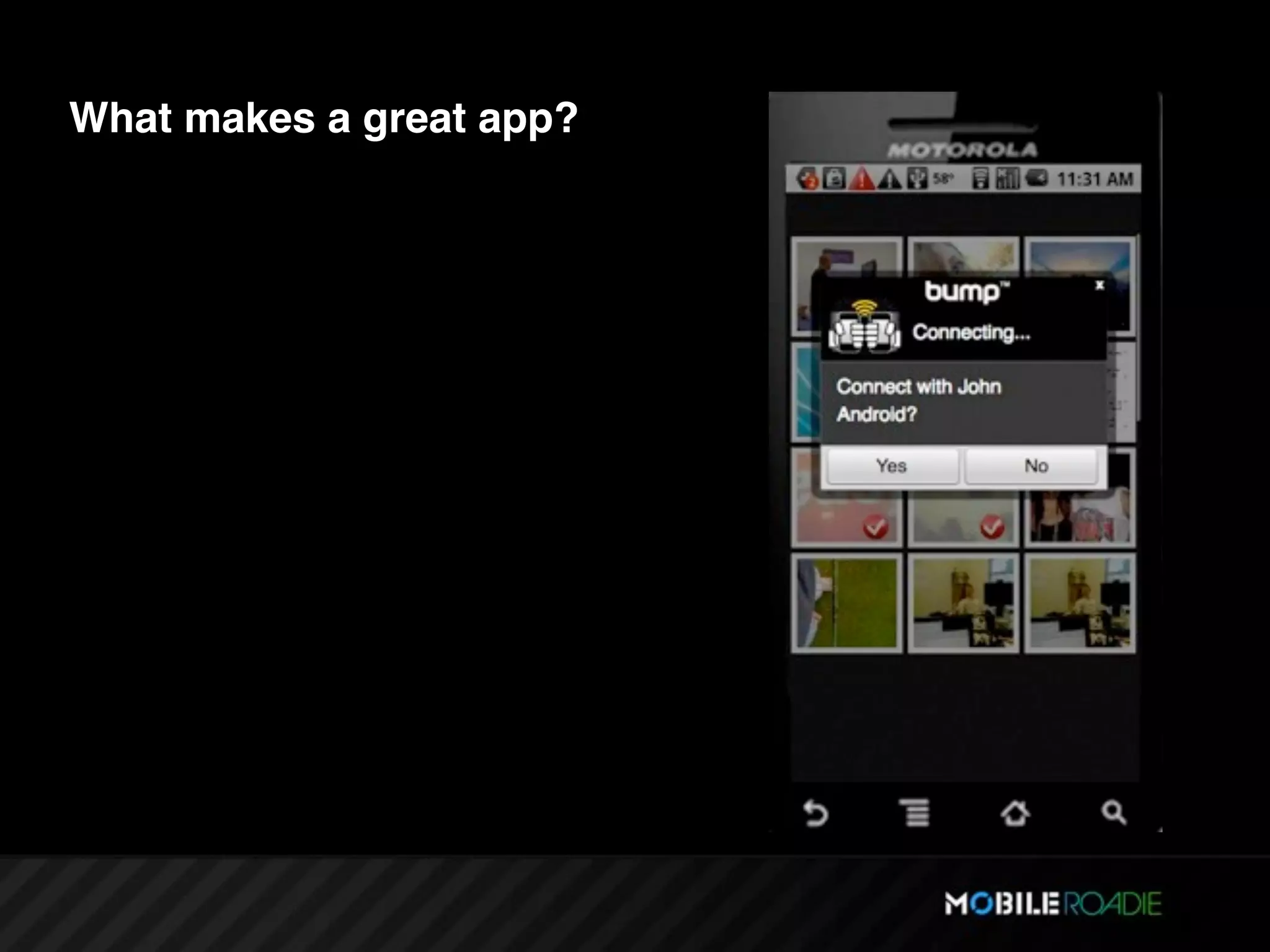 What makes a great app?
 