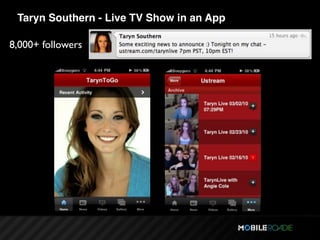Taryn Southern - Live TV Show in an App

8,000+ followers
 
