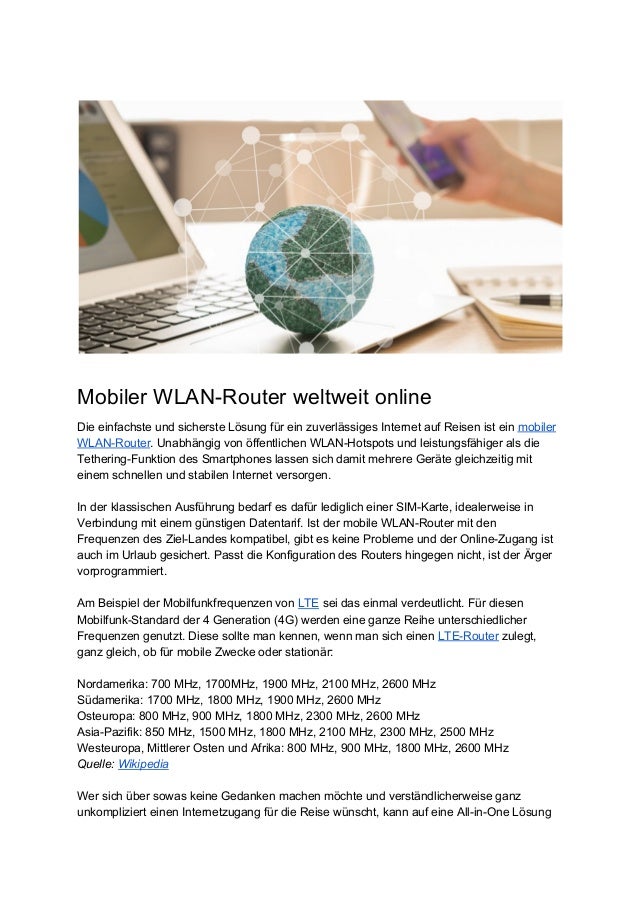 Mobiler Wlan Router Weltweit Online