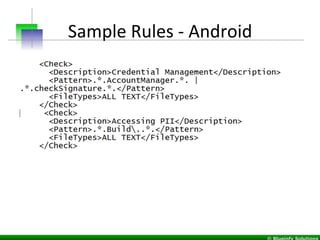 Sample	
  Rules	
  -­‐	
  Android	
  
	
  
 