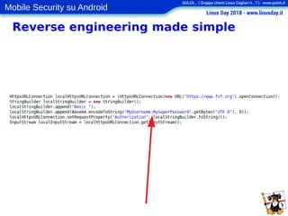 Mobile Security su Android
Reverse engineering made simple
 