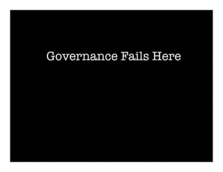 Governance Fails Here
 