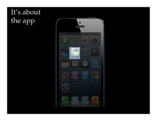 It’s about
the app!
 