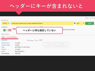 ヘッダーにキーが含まれないと
ヘッダーに何も指定していない
 