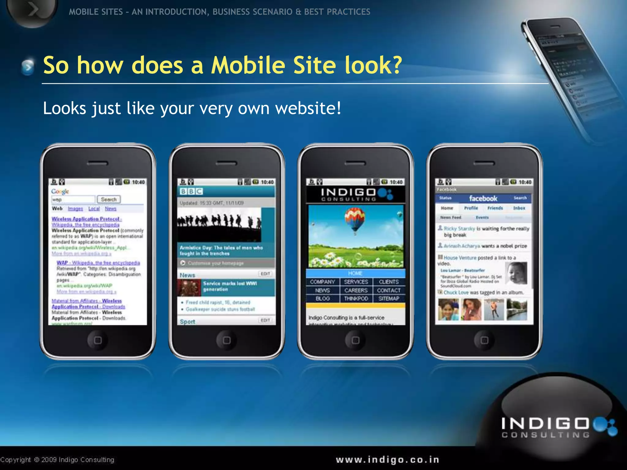 So how does a Mobile Site look?Looks just like your very own website!