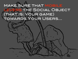 make sure that mobile
levers the Social Object
(that is: your game)
towards Your Users...
 