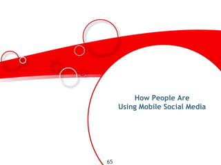 How People AreUsing Mobile Social Media<br />65<br />