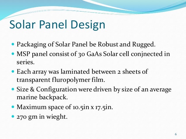 mobile solar power average backpack size