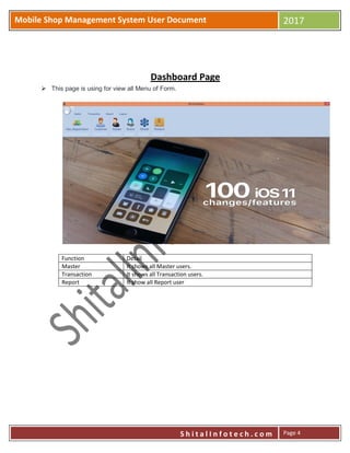 Mobile store billing software user manual by shital infotech | PDF