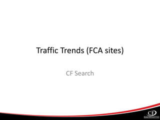 Traffic Trends (FCA sites)
CF Search
 