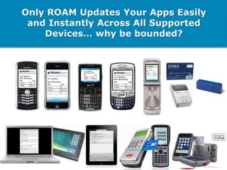 Only ROAM Updates Your Apps Easily
and Instantly Across All Supported
Devices… why be bounded?
 