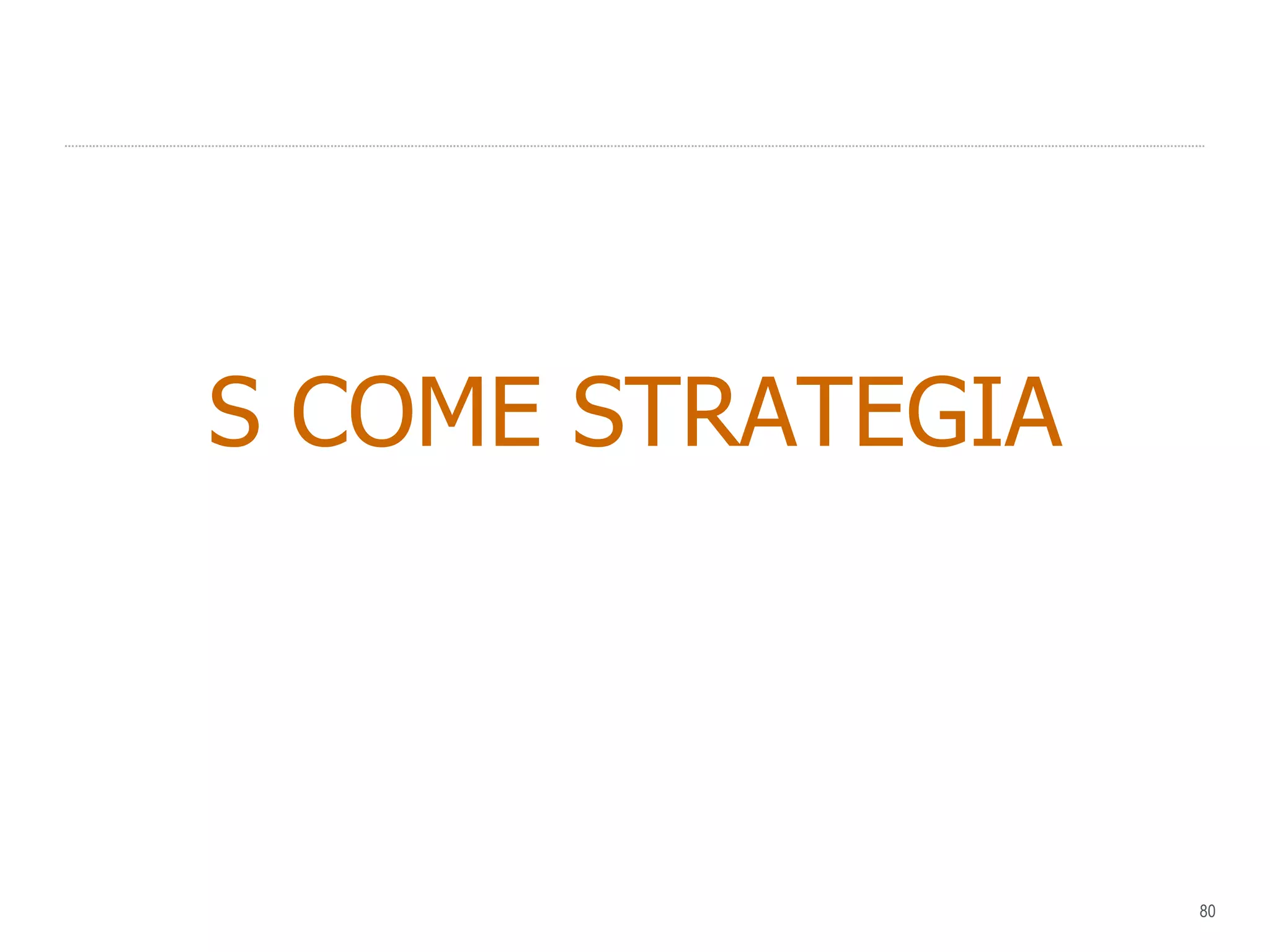 S COME STRATEGIA 
