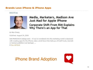 Brands Love iPhone & iPhone Apps iPhone Brand Adoption 