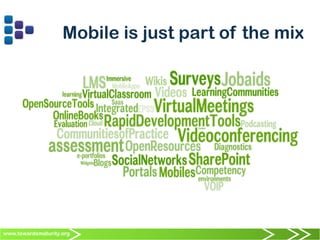 www.towardsmaturity.org
Mobile is just part of the mix
 