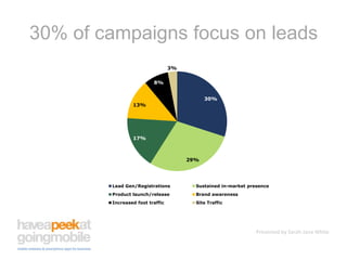 30% of campaigns focus on leads