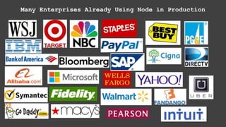 Many Enterprises Already Using Node in Production
 