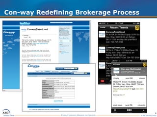 8
© ARC Advisory Group
Con-way Redefining Brokerage Process
 