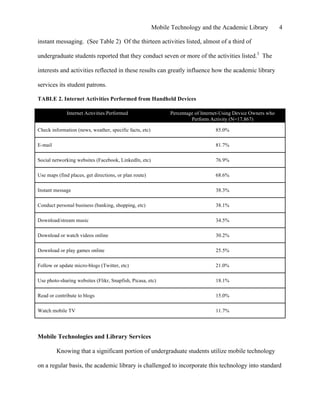 Mobile Technology and the Academic Library | PDF