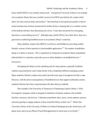 Opac Example Mobile Technology and the Academic Library | PDF