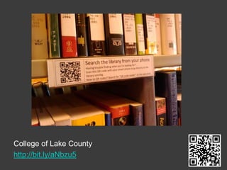 What’s a QR code?“A bridge between the physical, real world and digital information” (Murphy) A primary point          of access