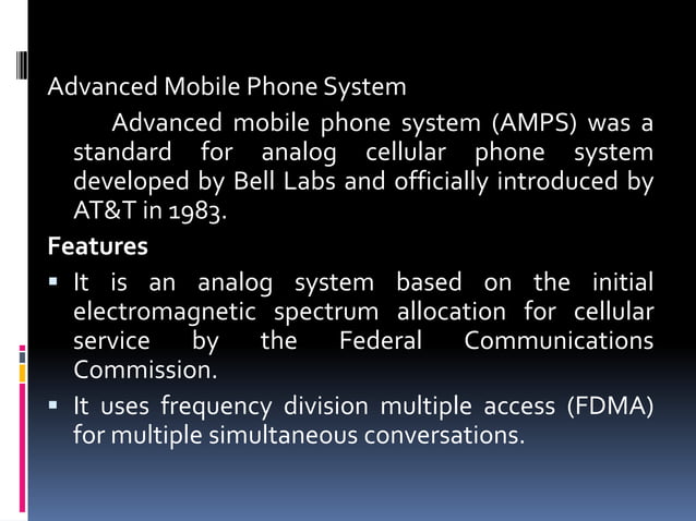 Mobile telephone systems | PPTX