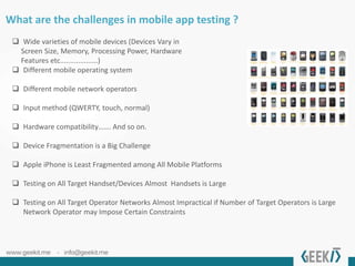 Mobile App Testing | PPTX