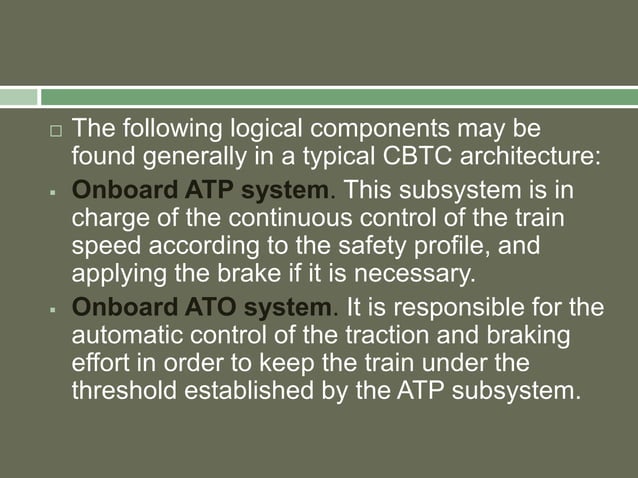 Communication Based Train Control (Mobile Train Radio Communication) | PPTX