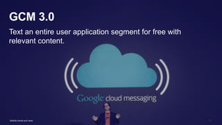 Proprietary & ConfidentialNURUN AND WESTJETMobility trends and news 11
GCM 3.0
Text an entire user application segment for free with
relevant content.
 