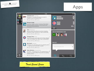 Apps
Trend:Second Screen
 