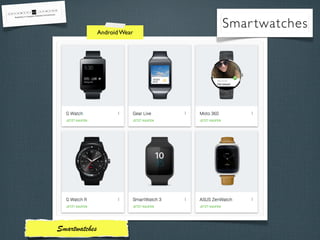 Android Wear
Smartwatches
Smartwatches
 