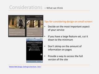 Mobile User Interface Design | PPTX