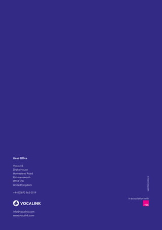 22 Mobile usage: attitudes and payments insight report 2013
Head Office
VocaLink
Drake House
Homestead Road
Rickmansworth
WD3 1FX
United Kingdom
+44 (0)870 165 0019
info@vocalink.com
www.vocalink.com
14017327220513
in association with
 