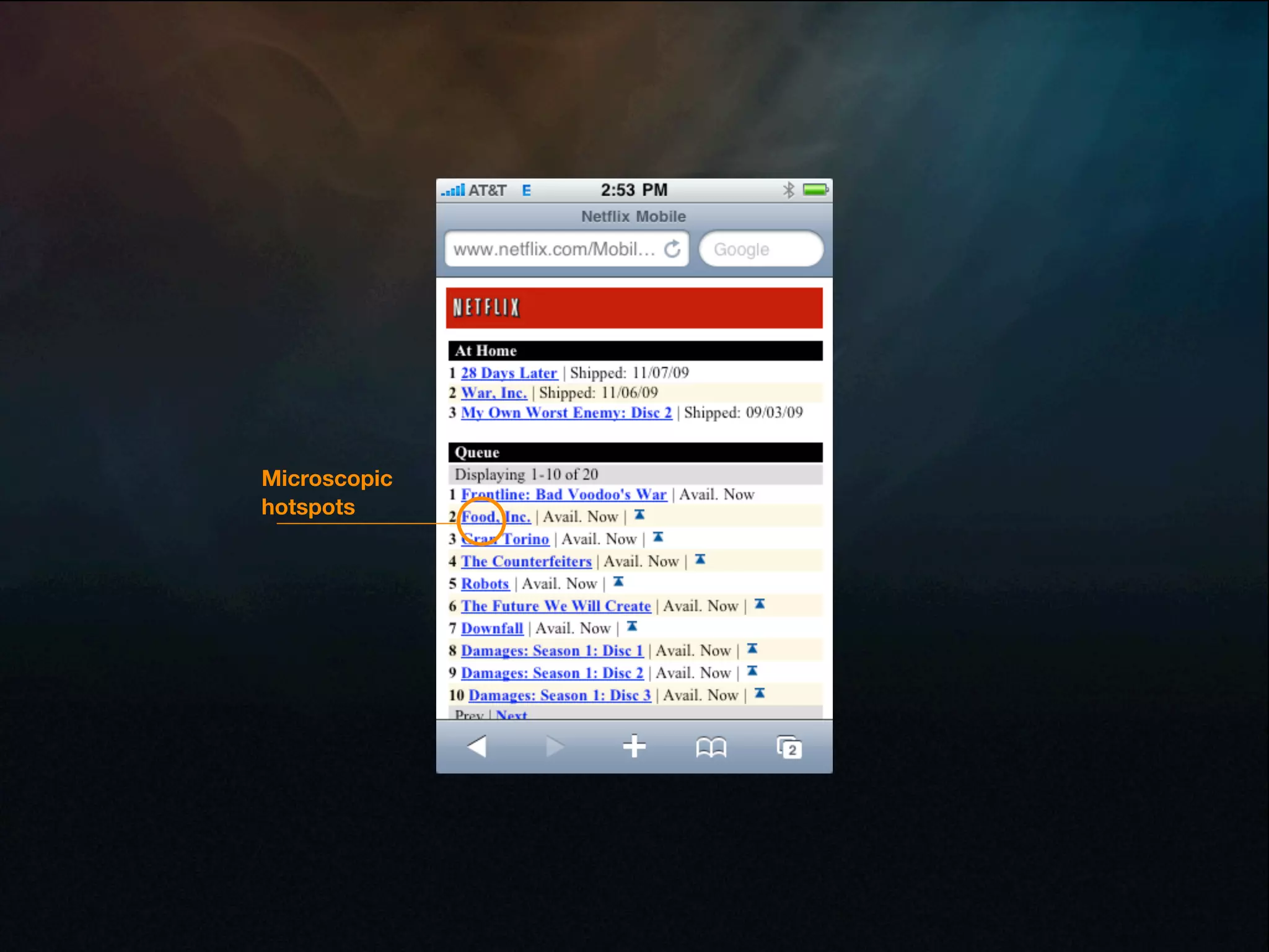 Microscopic
hotspots
 