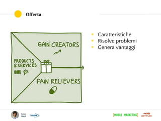 Offerta
◉ Caratteristiche
◉ Risolve problemi
◉ Genera vantaggi
 