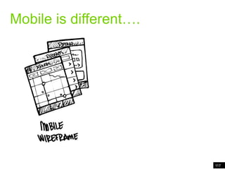 Mobile is different….<br />117<br />Mobile is different<br />