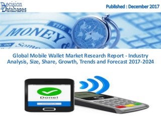Published : December 2017
Global Mobile Wallet Market Research Report - Industry
Analysis, Size, Share, Growth, Trends and Forecast 2017-2024
 