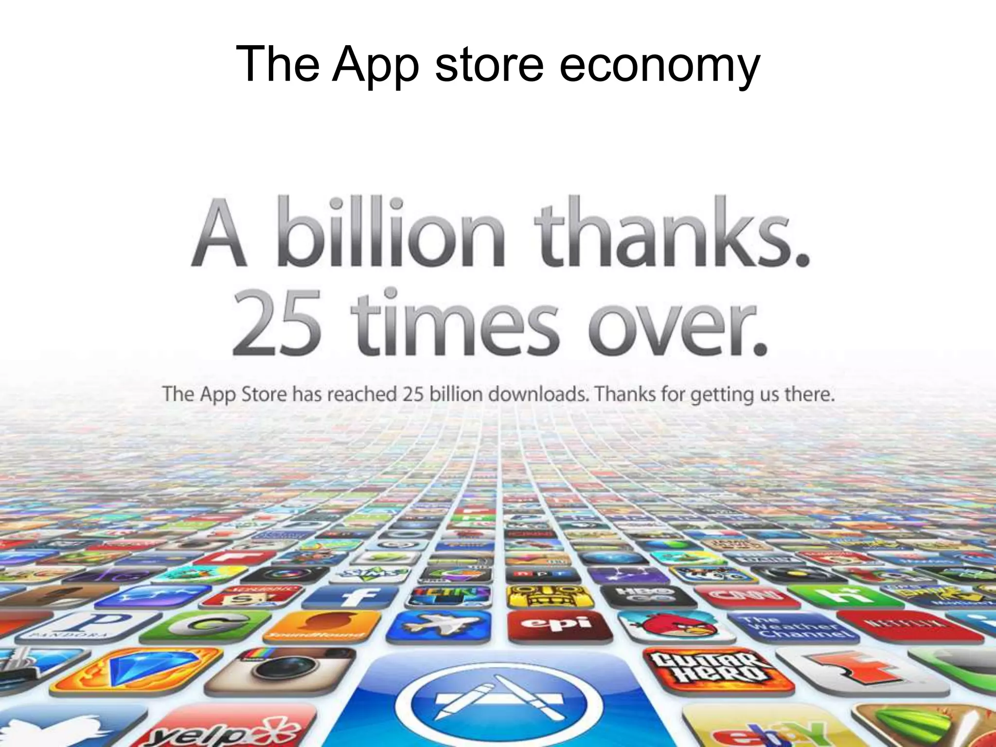 The App store economy
 