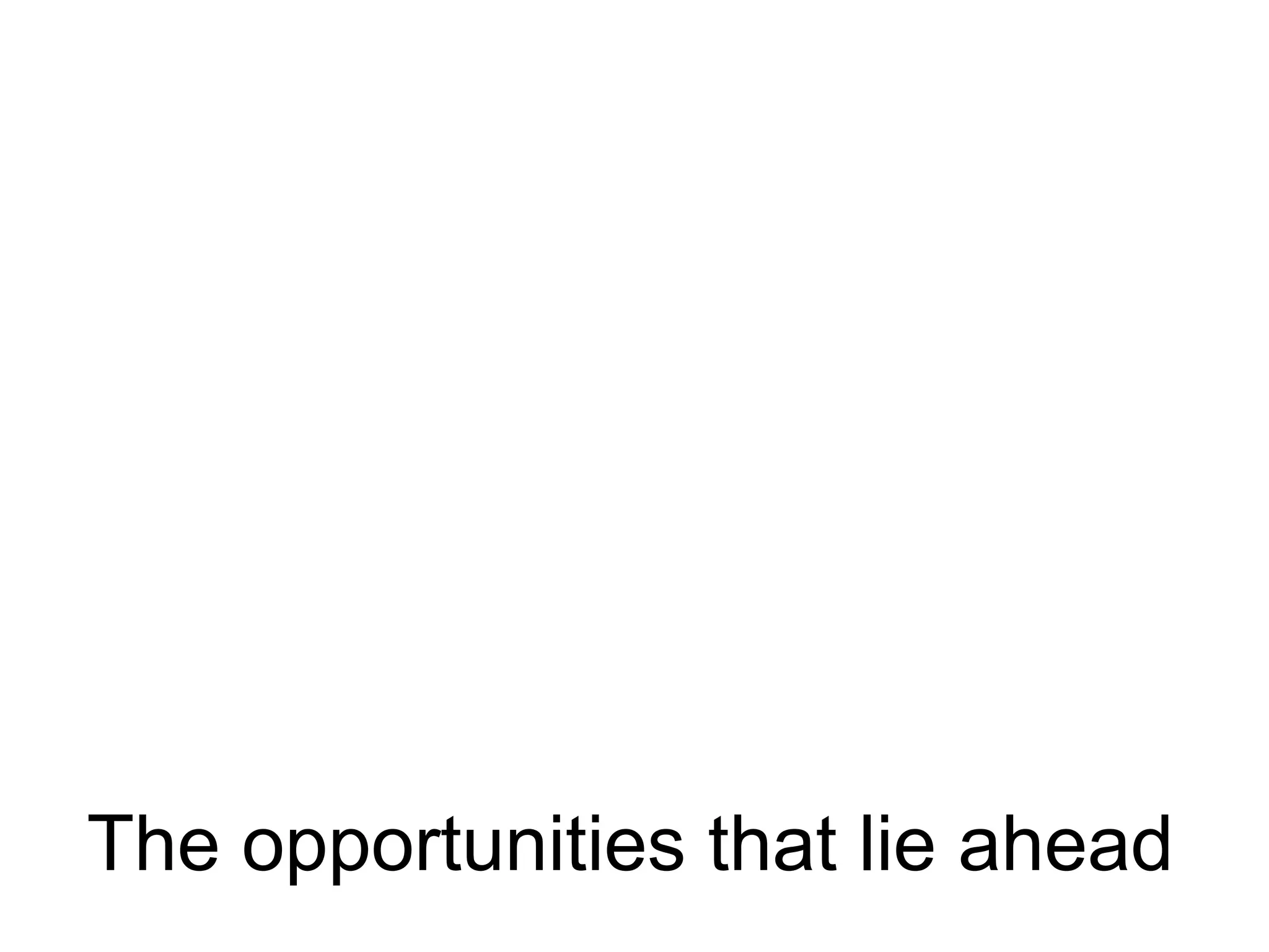 Thank you




The opportunities that lie ahead
 