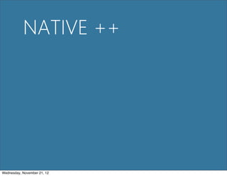 NATIVE ++




Wednesday, November 21, 12
 
