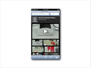 iPhone

• Open native player to play HTML5 video

 