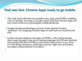 Mobile Web Apps | PPTX