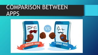 COMPARISON BETWEEN
APPS
 