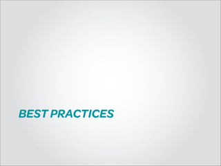 BEST PRACTICES

 