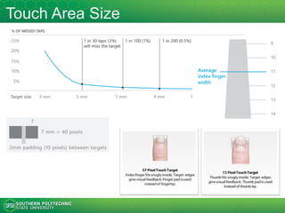 App Like Web Site
• App-like web site looks and acts like an app (browser hidden,
etc.) but is actually a web site
– This will give the website an “app” look and feel without installing
anything at first
– But they are still dependent on the browser to drive them
• Primitive solution: pin it to your home screen
– http://www.howtogeek.com/196087/how-to-add-websites-to-the-
home-screen-on-any-smartphone-or-tablet/
• Take it to another level: progressive web app (optimized app like
web site)
– https://developers.google.com/web/progressive-web-apps
– http://arc.applause.com/2015/11/30/application-shell-architecture/
– http://developer.telerik.com/featured/what-progressive-web-apps-
mean-for-the-web/
– http://gonehybrid.com/are-progressive-web-apps-the-future-of-
mobile-apps/
22
 