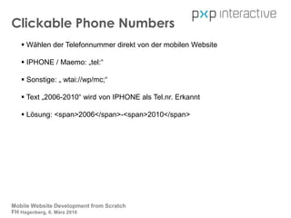 Vereinfachtes User Interface