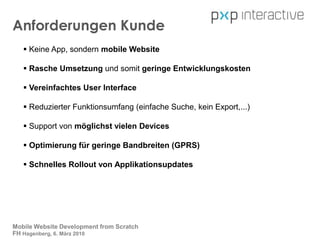 Mobile Webdesign (Usability, Optimierungen)